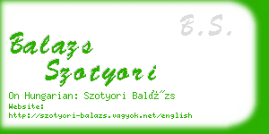 balazs szotyori business card